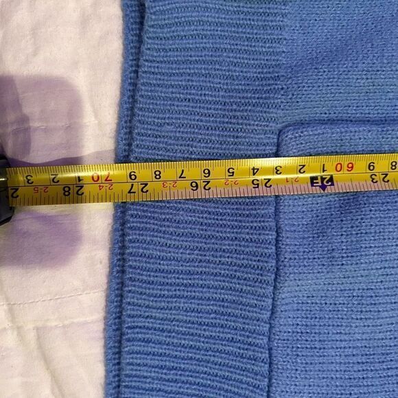 Damart Classic Cardigan Large Blue Acrylic sweater excellent pre owned condition - Picture 9 of 12